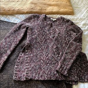 Madewell Cable Knit Split Side Sweater